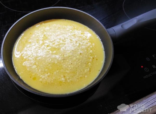 Рецепт: Омлет на сковороде - пышный омлет перевертыш! Рецепт: Омлет на сковороде - пышный омлет перевертыш!