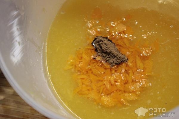 Рецепт: Постный пирог с апельсинами - И изюмом Рецепт: Постный пирог с апельсинами - И изюмом