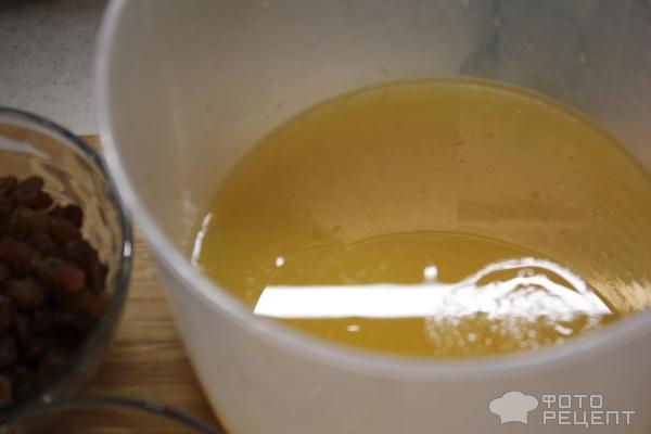 Рецепт: Постный пирог с апельсинами - И изюмом Рецепт: Постный пирог с апельсинами - И изюмом