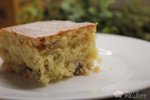 Рецепт: Постный пирог с апельсинами - И изюмом Рецепт: Постный пирог с апельсинами - И изюмом