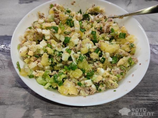 Рецепт: Салат из консервированной рыбы - Быстрый и вкусный салатик из бюджетных продуктов! Рецепт: Салат из консервированной рыбы - Быстрый и вкусный салатик из бюджетных продуктов!