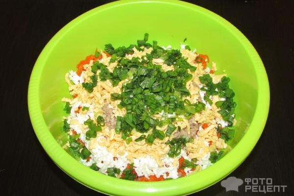 Рецепт: Салат в стиле "Мимоза" - на скорую руку Рецепт: Салат в стиле "Мимоза" - на скорую руку