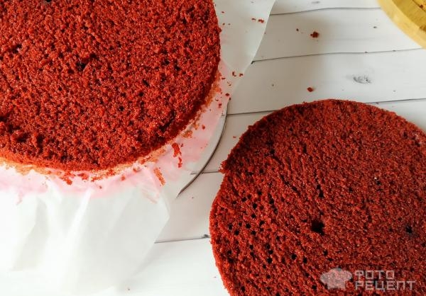 Рецепт: Торт "Красный бархат" - из готовой смеси с чиз-кремом