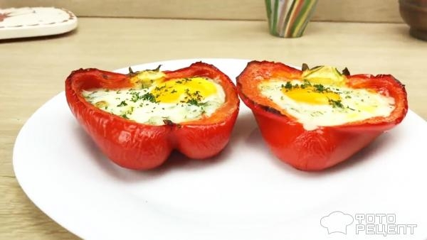 Рецепт: За печенные перцы с сыром в духовке - Сытный завтрак на скорую руку