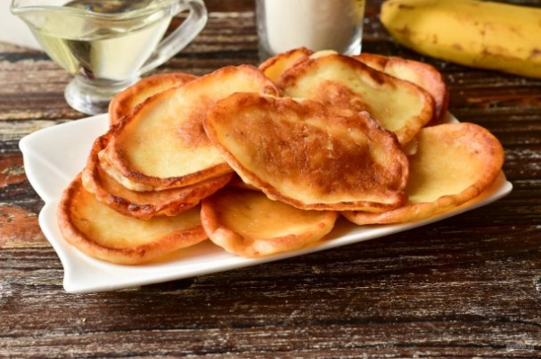 Банановые оладьи на ряженке Банановые оладьи на ряженке