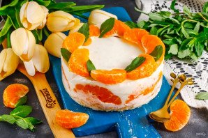 Муссовый мандариновый торт Муссовый мандариновый торт