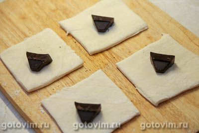 Слойки с шоколадом Слойки с шоколадом