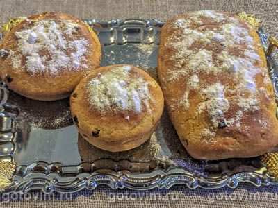 Тыквенная бабка с изюмом и лимоном