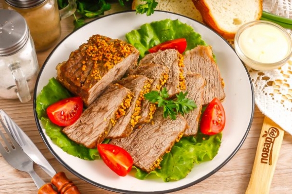 Буженина из говядины в фольге Буженина из говядины в фольге