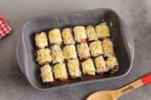 Рулетики из кабачков и баклажанов Рулетики из кабачков и баклажанов