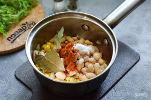 Суп с фасолью и кукурузой Суп с фасолью и кукурузой