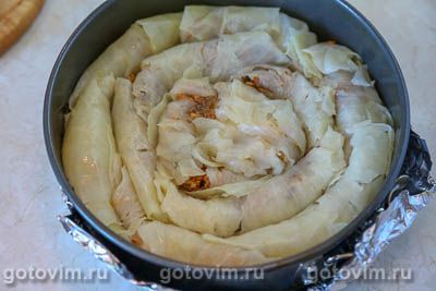Пирог из голубцов с пшеничной кашей, грибами и овощами Пирог из голубцов с пшеничной кашей, грибами и овощами