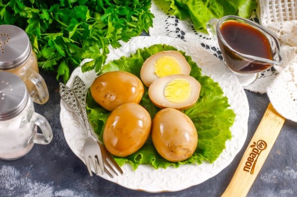 Маринованные яйца в соевом соусе Маринованные яйца в соевом соусе