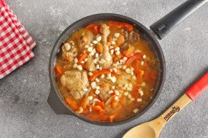 Чахохбили из курицы с болгарским перцем Чахохбили из курицы с болгарским перцем