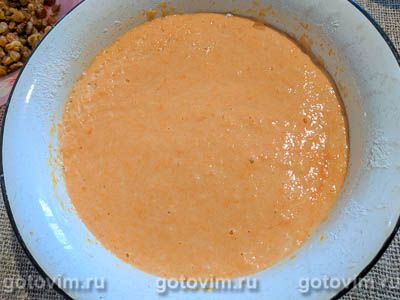 Тыквенная бабка с изюмом и лимоном