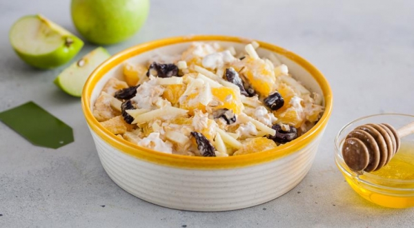 Фруктовый салат-щетка с овсяными хлопьями , пошаговый рецепт с фото Фруктовый салат-щетка с овсяными хлопьями , пошаговый рецепт с фото