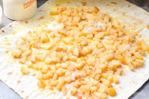 Штрудель с грушами из лаваша