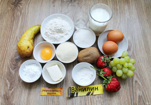 Пирог с фруктами и ягодами Пирог с фруктами и ягодами