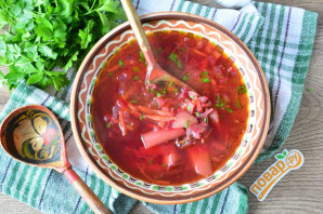 Борщ из красной капусты Борщ из красной капусты