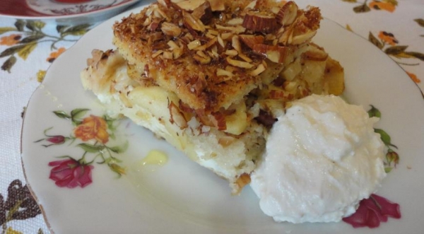 Хлебный яблочный пудинг по-крестьянски , пошаговый рецепт с фото Хлебный яблочный пудинг по-крестьянски , пошаговый рецепт с фото