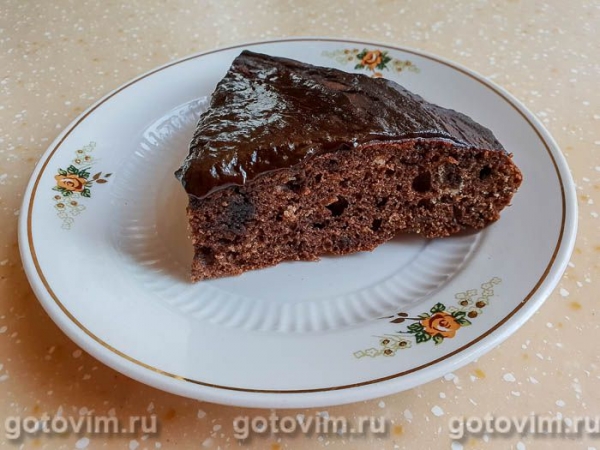 Бисквит на вине с шоколадной глазурью Бисквит на вине с шоколадной глазурью