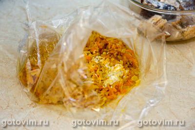 Минтай с овощами, запеченный в рукаве Минтай с овощами, запеченный в рукаве