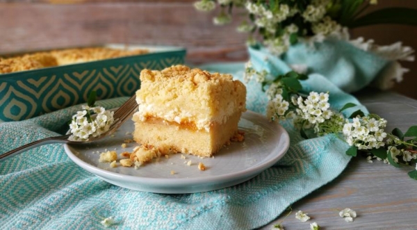 Песочный пирог с творогом , пошаговый рецепт с фото