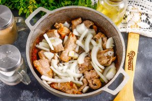 Тушеная картошка с козлятиной Тушеная картошка с козлятиной