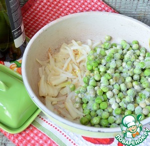 Лосось-гриль со сливочным зелёным горошком Лосось-гриль со сливочным зелёным горошком