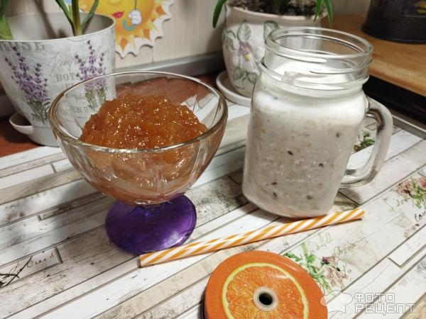 Рецепт: Кефирный напиток "Диетический" - с овсянкой, разными семечками ... Рецепт: Кефирный напиток "Диетический" - с овсянкой, разными семечками ...