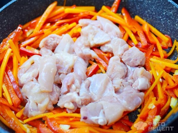 Рецепт: Лапша удон - С курицей, шампиньонами и овощами. Очень вкусное японское блюдо! Рецепт: Лапша удон - С курицей, шампиньонами и овощами. Очень вкусное японское блюдо!