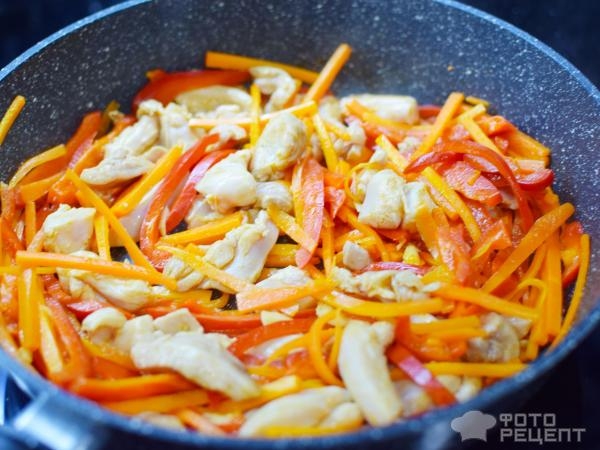 Рецепт: Лапша удон - С курицей, шампиньонами и овощами. Очень вкусное японское блюдо! Рецепт: Лапша удон - С курицей, шампиньонами и овощами. Очень вкусное японское блюдо!