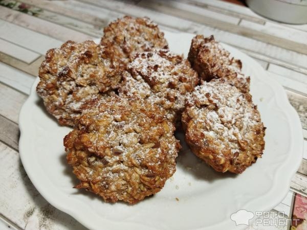 Рецепт: Овсяные кексы - с яблочным повидлом, когда нет куриных яиц, сахара и муки Рецепт: Овсяные кексы - с яблочным повидлом, когда нет куриных яиц, сахара и муки