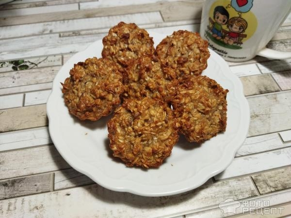 Рецепт: Овсяные кексы - с яблочным повидлом, когда нет куриных яиц, сахара и муки Рецепт: Овсяные кексы - с яблочным повидлом, когда нет куриных яиц, сахара и муки