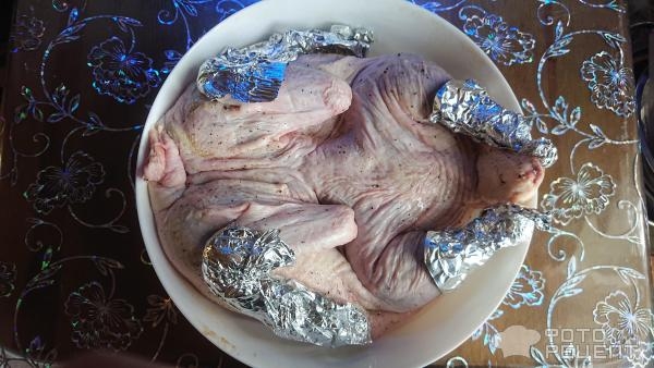 Рецепт: Рождественская утка с яблоками - с яблочным вареньем