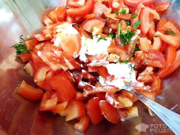 Рецепт: Салат с помидорами и зеленью "Июньский" - Чем больше зелени, тем ярче выражен вкус Рецепт: Салат с помидорами и зеленью "Июньский" - Чем больше зелени, тем ярче выражен вкус