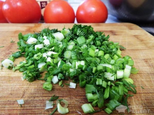 Рецепт: Салат с помидорами и зеленью "Июньский" - Чем больше зелени, тем ярче выражен вкус Рецепт: Салат с помидорами и зеленью "Июньский" - Чем больше зелени, тем ярче выражен вкус