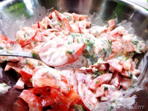 Рецепт: Салат с помидорами и зеленью "Июньский" - Чем больше зелени, тем ярче выражен вкус Рецепт: Салат с помидорами и зеленью "Июньский" - Чем больше зелени, тем ярче выражен вкус