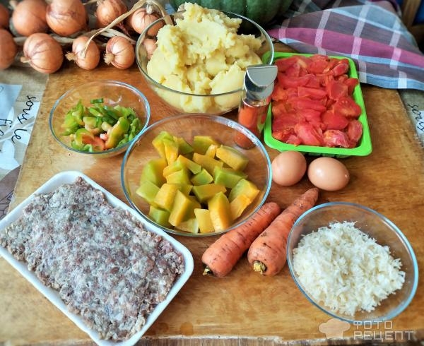 Рецепт: Сложная запеканка - Почти "Пастуший пирог" Рецепт: Сложная запеканка - Почти "Пастуший пирог"