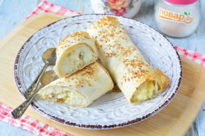 Рулет из лаваша с творогом и изюмом Рулет из лаваша с творогом и изюмом