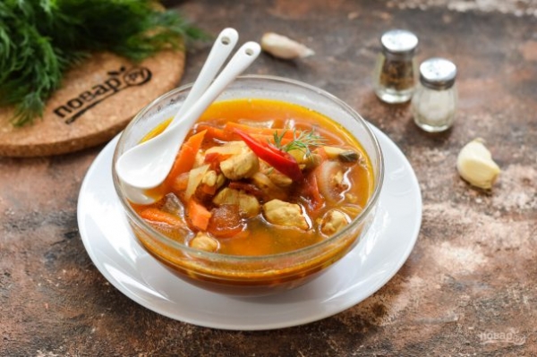Китайский кисло-острый суп Китайский кисло-острый суп