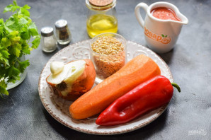 Овощной салат с перловкой на зиму