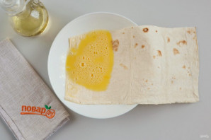 Рулет из лаваша на сковороде Рулет из лаваша на сковороде