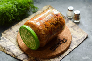 Овощной салат с перловкой на зиму