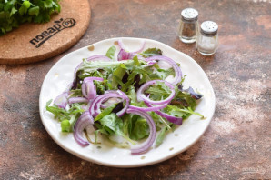 Салат из гребешков с рукколой Салат из гребешков с рукколой