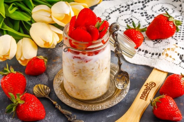 Ленивая овсянка с творогом