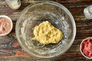 Лепешка с фасолью и фаршем Лепешка с фасолью и фаршем