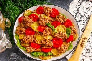 Салат из кабачков с тунцом