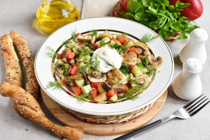 Салат с омлетом