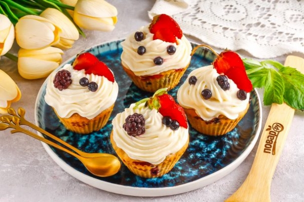 Ягодные капкейки Ягодные капкейки